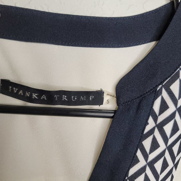 Ivanka Trump White Long Sleeve Women's Dress Work Blouse - Picture 3 of 5